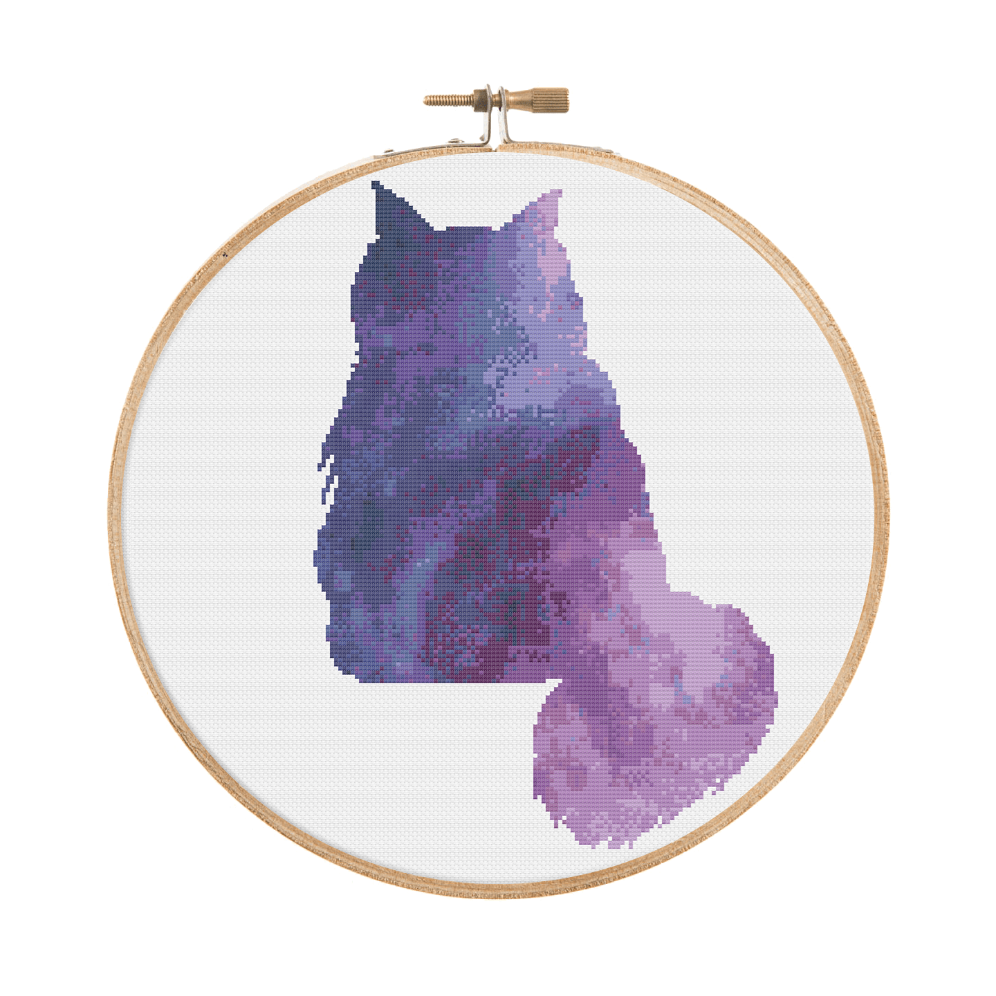 Floofy Galaxy Cat Cross Stitch Pattern