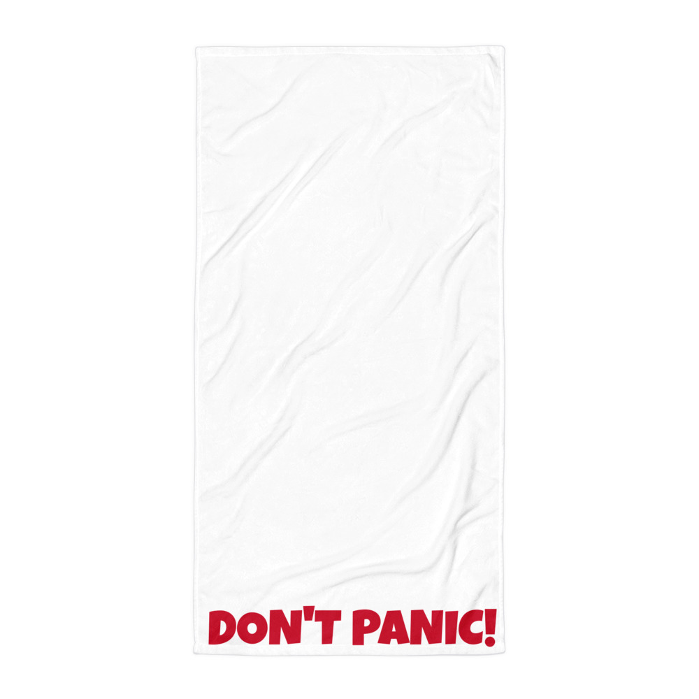 Don't Panic Beach Towel, Hitchhiker's Guide to The Galaxy Gift, Towel Day  is Coming, Do You Know Where Your Towel is?